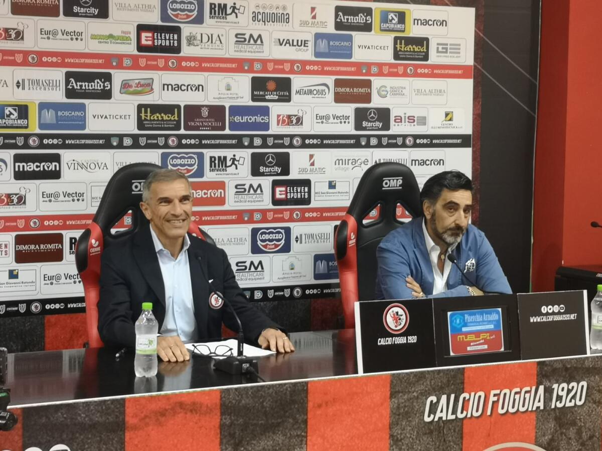 Foggia, Pelusi:  "Iscrizione in D ok. In caso di Serie C..." - Immagine in evidenza: Davide Pelusi e Pippo Severo - crediti foto: Mario Mescia/lagoleada.it