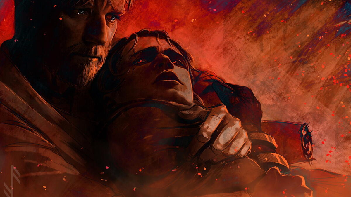 Episodio III: la struggente e nascosta richiesta d'aiuto di Anakin ad Obi-Wan - Anakin e Obi-Wan in una fanart.
Da: 1zoom