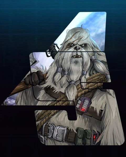 Splendida illustrazione di un Wookiee