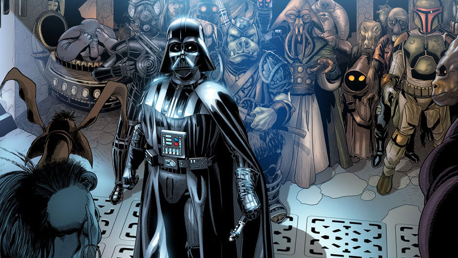 Darth Vader nel palazzo di Jabba in "Vader"