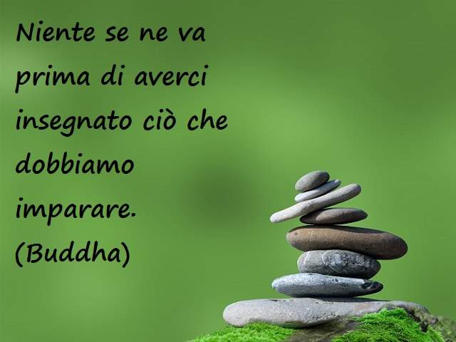 Niente se ne va prima di averci insegnato ciò che dobbiamo imparare.(Buddha)