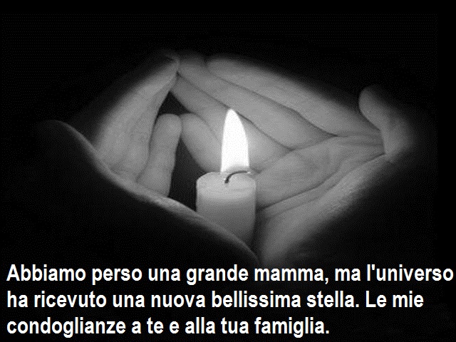 Abbiamo perso un grande amico, ma l'universo ha ricevuto una nuova bellissima stella. Le mie condoglianze a te e alla tua famiglia.