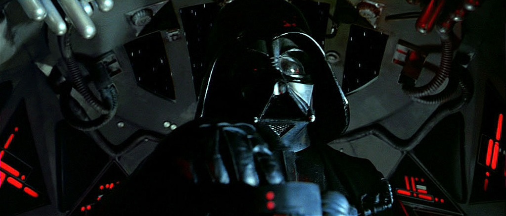 Darth Vader a bordo del suo TIE Advanced