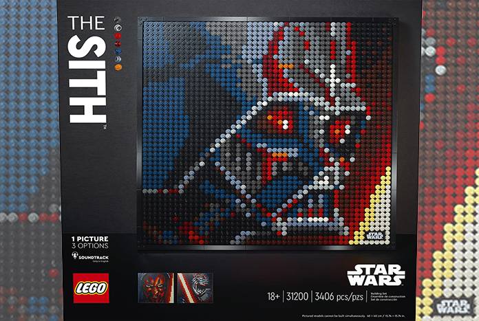 La scatola del Lego Art Sith. Da questo set si possono creare tre quadri diversi. Fonte: JediNews