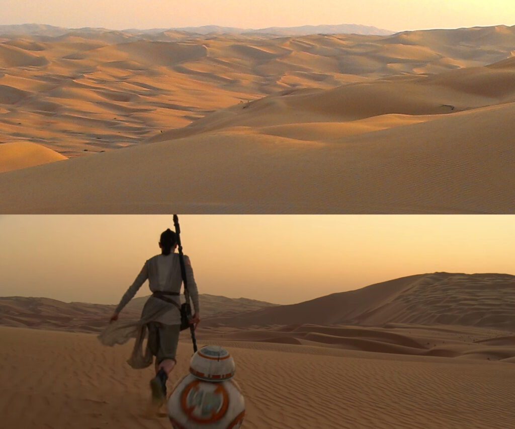 Il deserto Rub' al Khali e Jakku