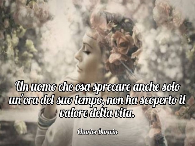 Un uomo che osa sprecare anche solo un'ora del suo tempo, non ha scoperto il valore della vita.(Charles Darwin)