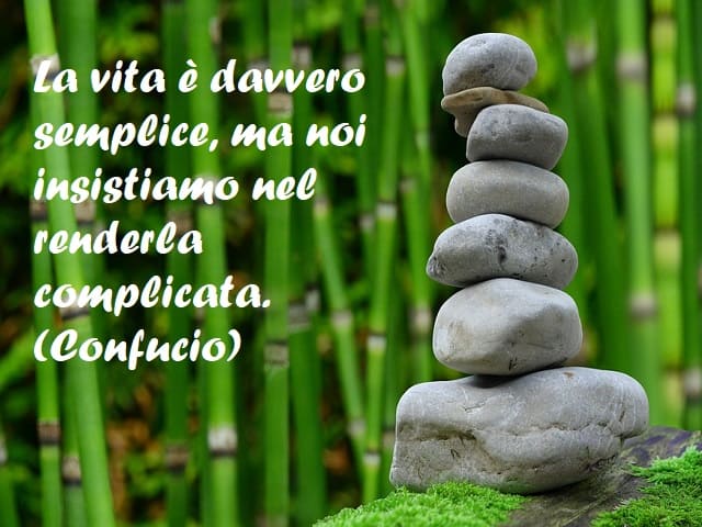 La vita è davvero semplice, ma noi insistiamo nel renderla complicata. (Confucio)