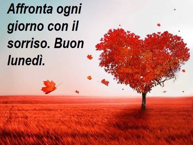 Affronta ogni giorno con il sorriso. Buon lunedì.