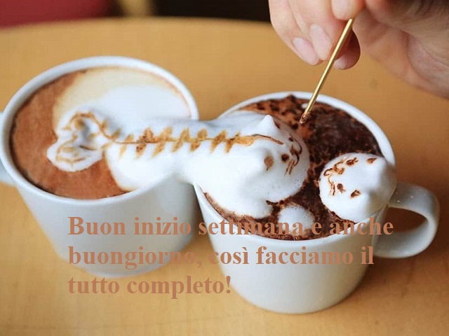 Buon inizio settimana e anche buongiorno, così facciamo il tutto completo!