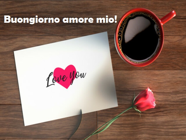 Buongiorno amore mio! Love you (Ti amo)
