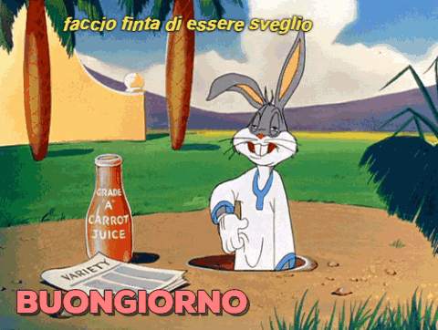 Faccio finta di essere sveglio. Buongiorno.