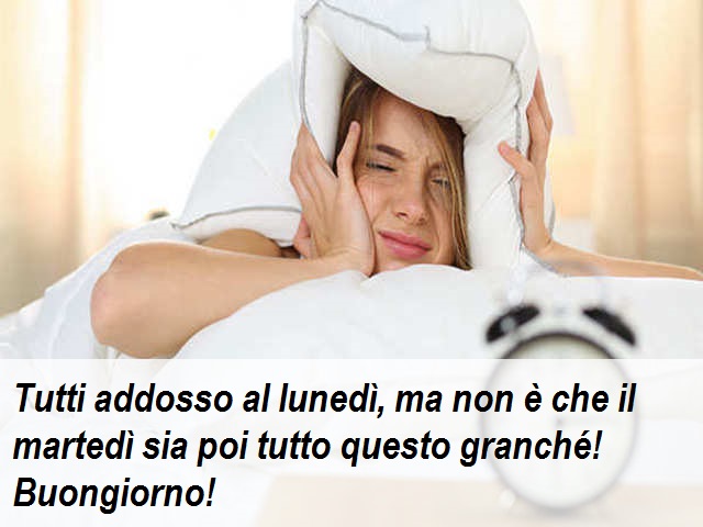 Tutti addosso al lunedì, ma non è che il martedì sia poi tutto questo granché! Buongiorno!