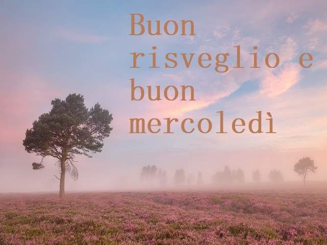 Buon risveglio e buon mercoledì