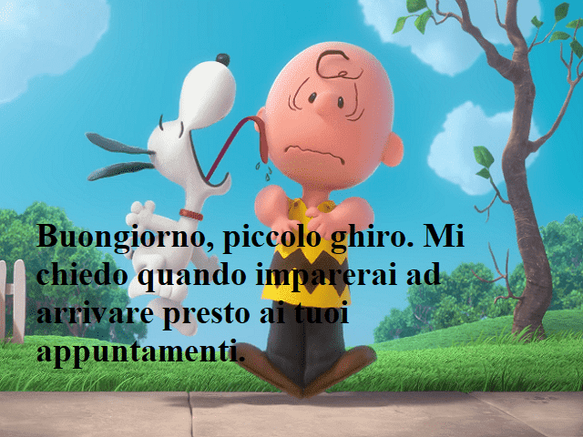 Buongiorno, piccolo ghiro. Mi chiedo quando imparerai ad arrivare presto ai tuoi appuntamenti.