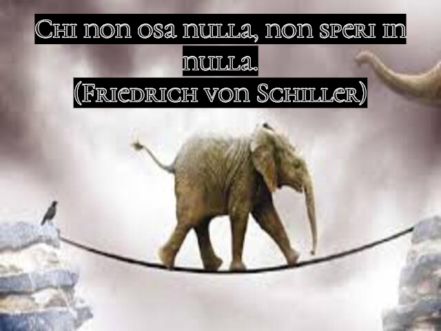 Chi non osa nulla, non speri in nulla.(Friedrich von Schiller)