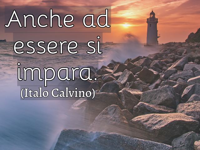 Anche ad essere si impara. (Italo Calvino)