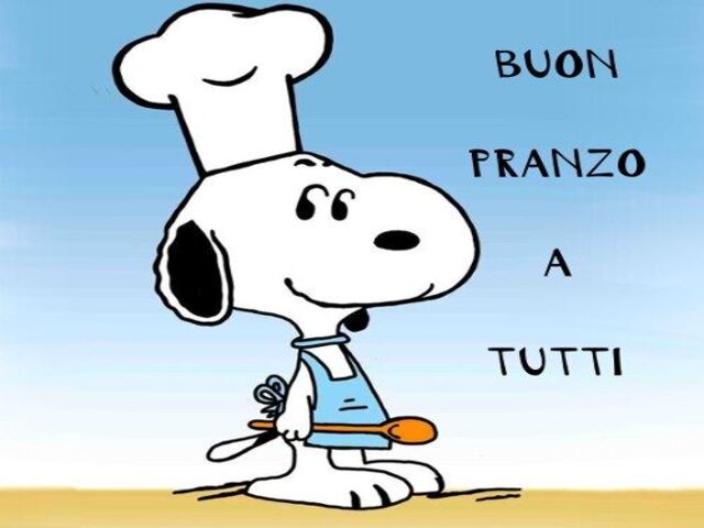 Buon pranzo a tutti.