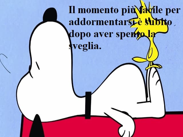 Il momento più facile per addormentarsi è subito dopo aver spento la sveglia.