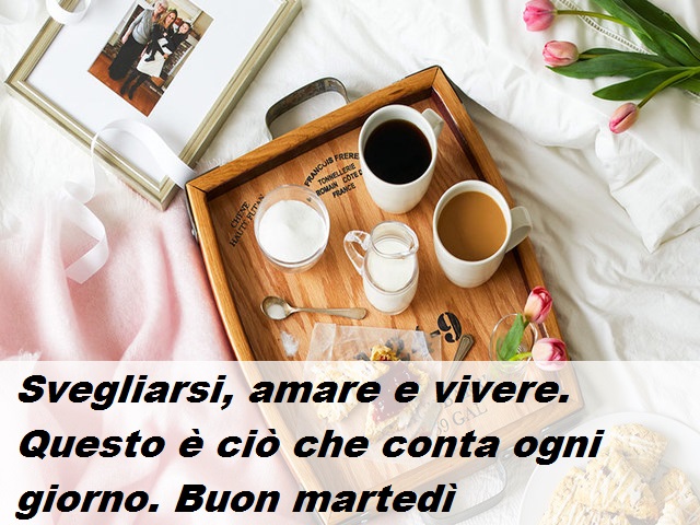 Svegliarsi, amare e vivere. Questo è ciò che conta ogni giorno. Buon martedì