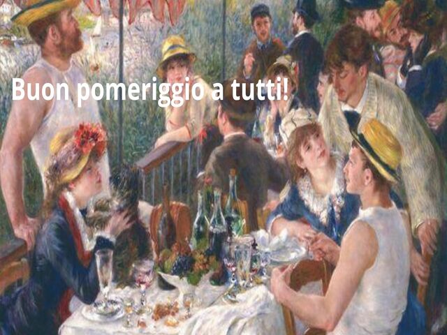 Buon pomeriggio a tutti!