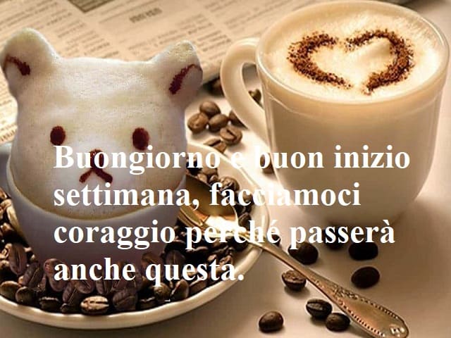Buongiorno e buon inizio settimana, facciamoci coraggio perché passerà anche questa.