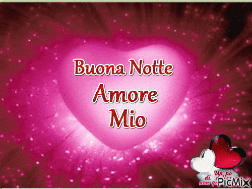 Buonanotte amore mio.