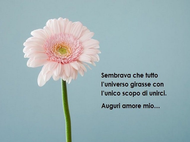 Sembrava che tutto l'universo girasse con l'unico scopo di unirci. Auguri amore mio...