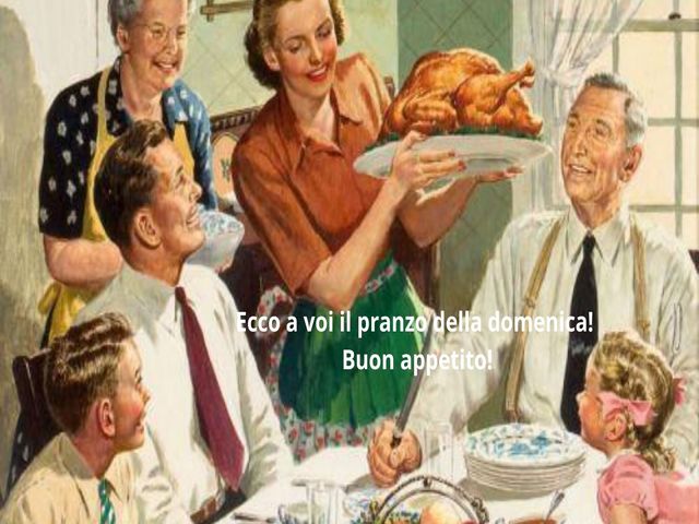 Ecco a voi il pranzo della domenica! Buon appetito!