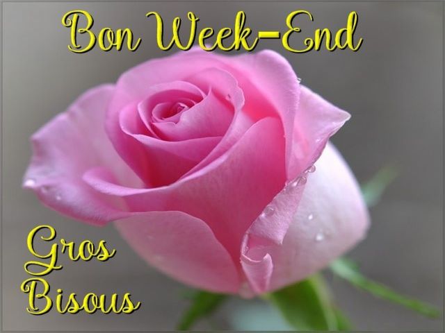 Bon week-end, Gros bisous.(Buon weekend, bacioni)