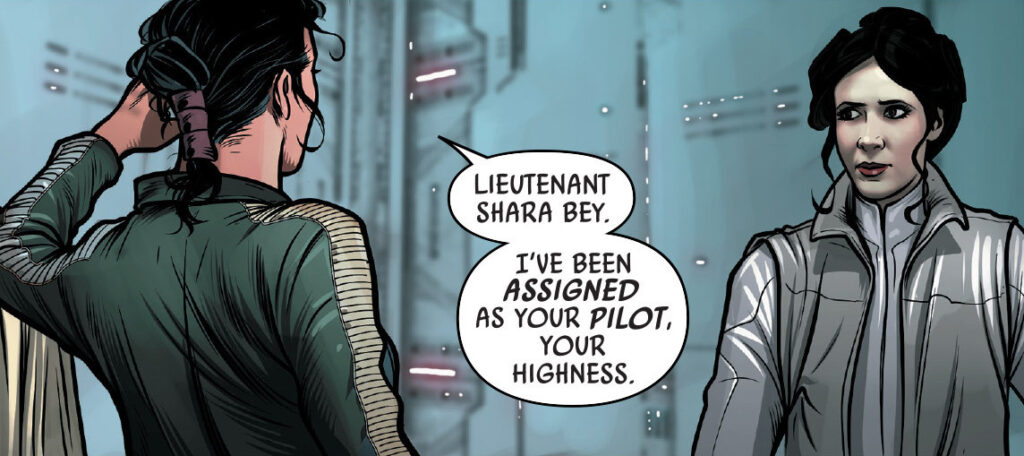 Shara Bey incontra Leia Organa