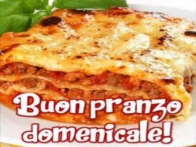 Buon pranzo domenicale!