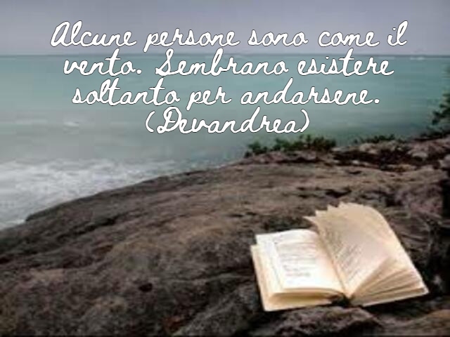 Alcune persone sono come il vento. Sembrano esistere soltanto per andarsene.(Devandrea)