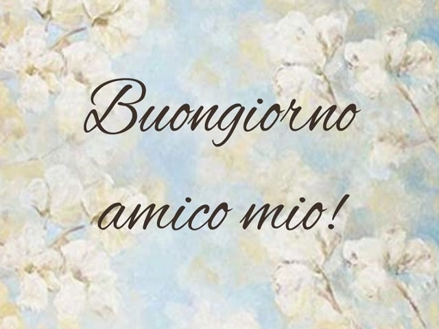 Buongiorno amico mio!
