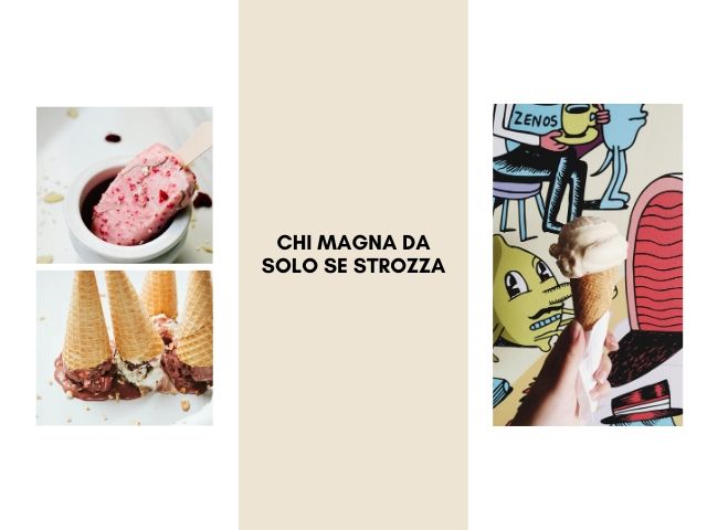 Chi magna da solo se strozza.