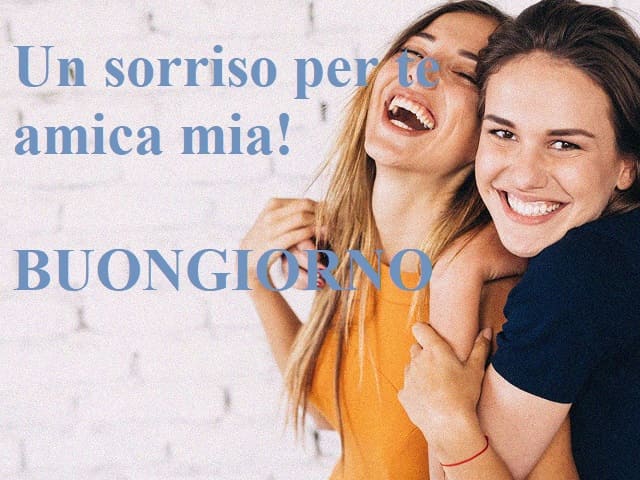 Un sorriso per te amica mia! Buongiorno.