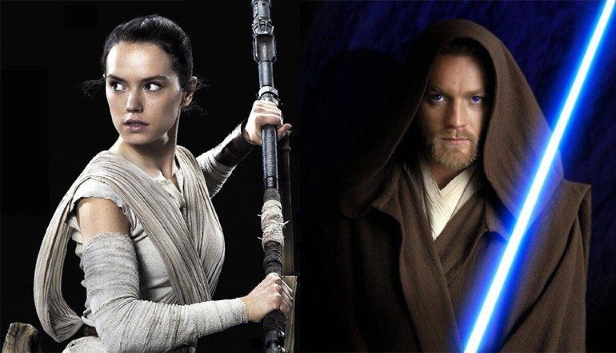 Rey doveva essere la nipote di Obi-Wan? - Rey e Obi-Wan Kenobi. 
Da: pinterest