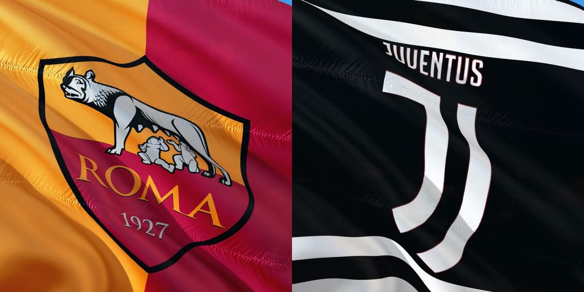 Serie A, le formazioni ufficiali di Roma-Juventus - Crediti di entrambe le foto presenti nell'immagine in evidenza: foto di jorono da Pixabay 