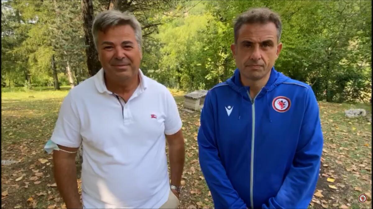 Landella: "Uniti per il bene della città e amore del Foggia” - Immagine in evidenza: Franco Landella e Ninni Corda - crediti foto: canale Youtube Calcio Foggia 1920