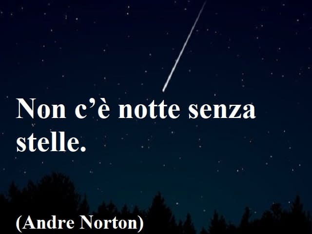 Non c'è notte senza stelle.(Andre Norton)