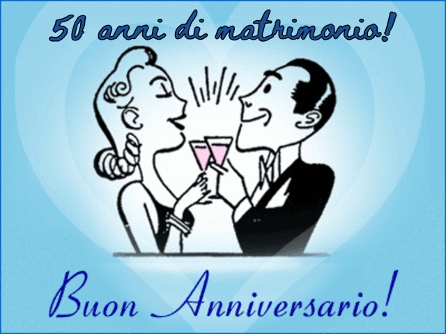 50 anni di matrimonio. Buon anniversario.