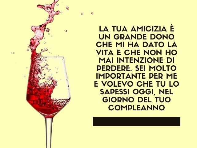 La tua amicizia è un grande dono che mi ha dato la vita e che non ho mai intenzione di perdere. Sei molto importante per me e volevo che tu lo sapessi oggi, nel giorno del tuo compleanno.