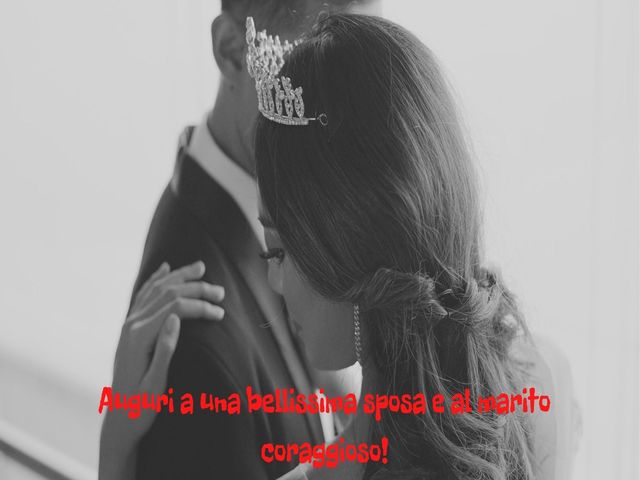 Auguri a una bellissima sposa e al marito coraggioso!