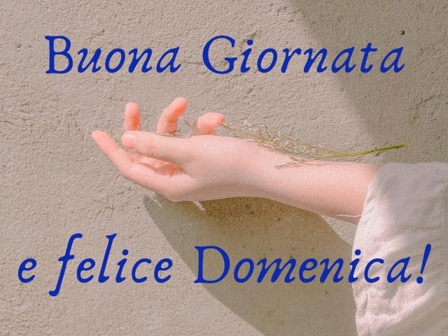 Buona giornata e felice domenica!