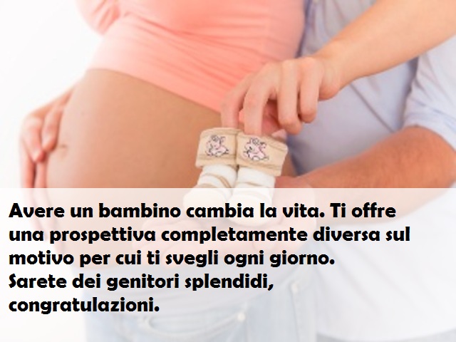 Avere un bambino cambia la vita. Ti offre una prospettiva completamente diversa sul motivo per cui ti svegli ogni giorno.Sarete dei genitori splendidi, congratulazioni.