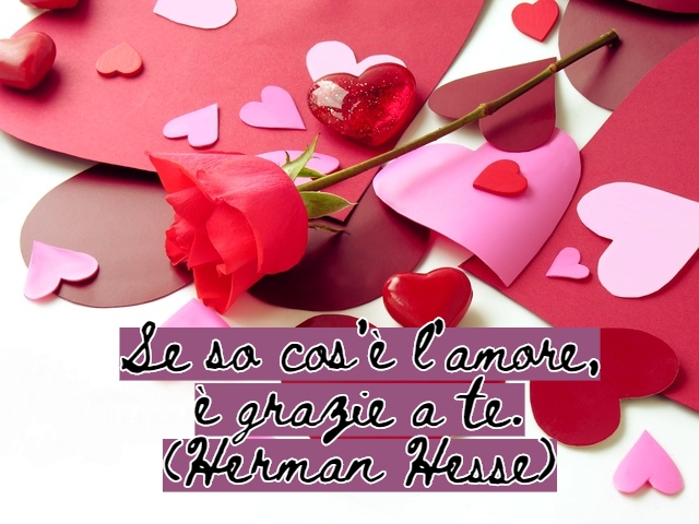 Se so cos’è l’amore, è grazie a te.(Herman Hesse)