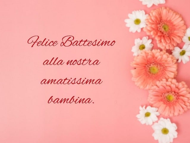 Felice Battesimo alla nostra amatissima bambina.