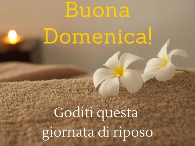 Buona domenica! Goditi questa giornata di riposo.