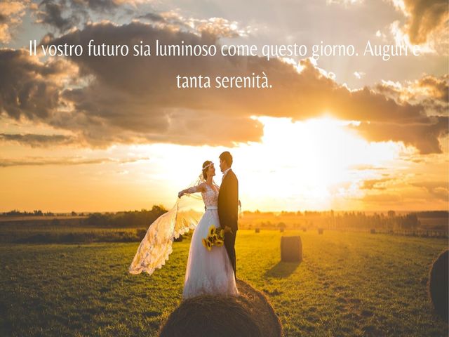 Il vostro futuro sia luminoso come questo giorno. Auguri e tanta serenità.