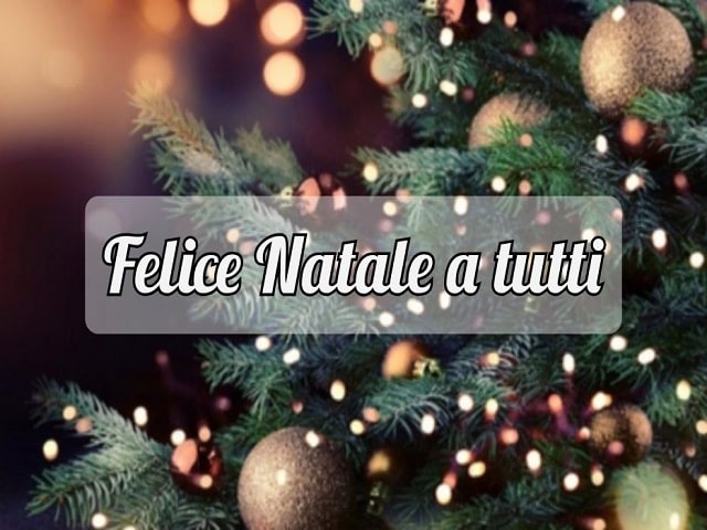 Felice Natale a tutti.