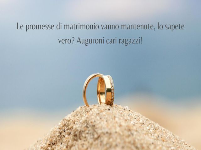 Le promesse di matrimonio vanno mantenute, lo sapete vero? Auguroni cari ragazzi!